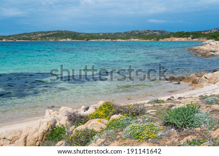 Beach in Caprera island, La Maddalena, Sardinia, Italy