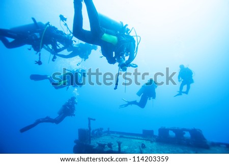 diving on a boat