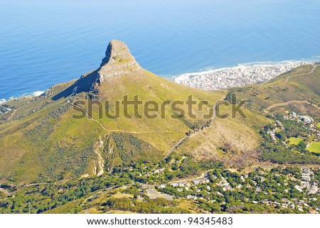 Lion\'s Head is a mountain located in Cape Town, South Africa, between Table Mountain and Signal Hill. The peak is part of the Table Mountain National Park.
