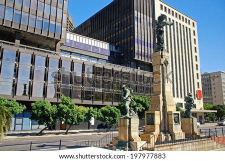 CAPE TOWN, SOUTH AFRICA - DECEMBER 28, 2007: The Cenotaph War Memorial - the monument, which honours fallen world war heroes, in downtown of Cape Town(South Africa)