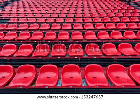 The empty seat of football stadium.