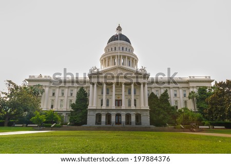 Sacramento, California, United States - June 10, 2013: The California State Capitol is the seat of the government of California, housing the chambers of the state legislature in Sacramento.