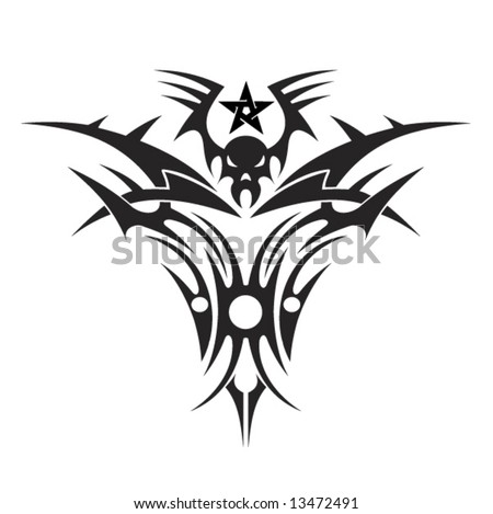 Tattoo with a skull Tattoo with a skull
