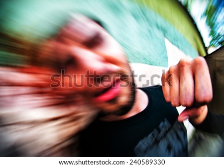 Arab street fighting motion blur abstraction background backdrop
