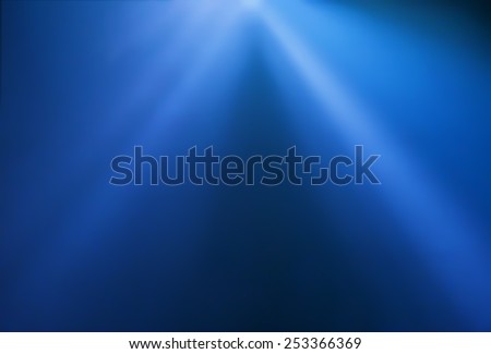 Horizontal vivid blue scene light abstraction design element background backdrop