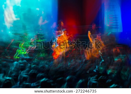 Horizontal vivid music concert performance light abstraction background backdrop
