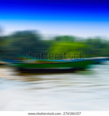 Horizontal vivid boats in motion abstraction background backdrop