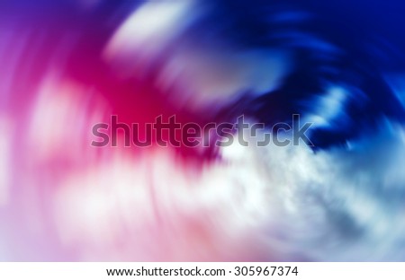 Horizontal blue red cloudscape twirl vivid abstraction