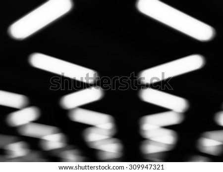 Geometric black and white bokeh lights abstraction background