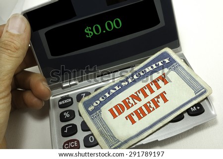 Identity theft of Social Security card with an empty bank account