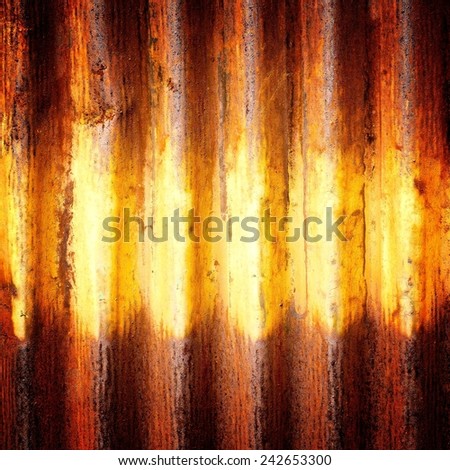 Colse up old zinc rusty corrugated metal wall pattern abstract background