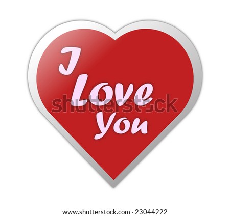 Heart Symbol With I Love You Written On It Stock Photo 23044222 