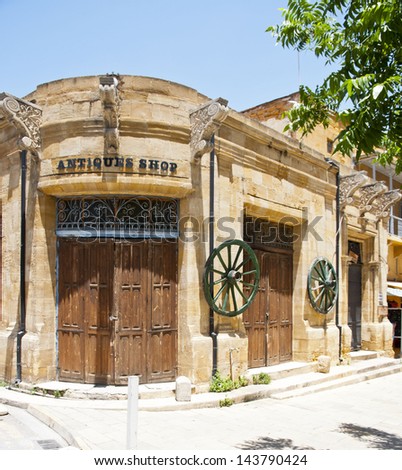 NIKOSIA,NORTHERN CYPRUS-JUNE 10:Tourist center with an antique shop for souvenirs, craft workshops and ateliers in Nicosia, Northern Cyprus on june 10,2013