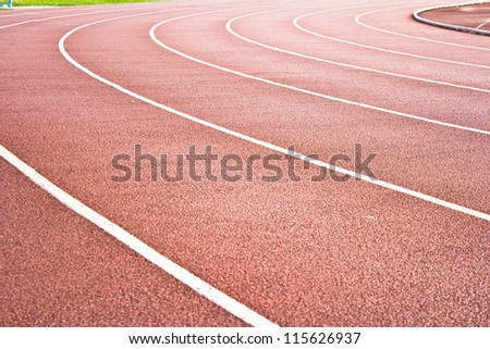 Athletics Stadium Running track rubber standard red color