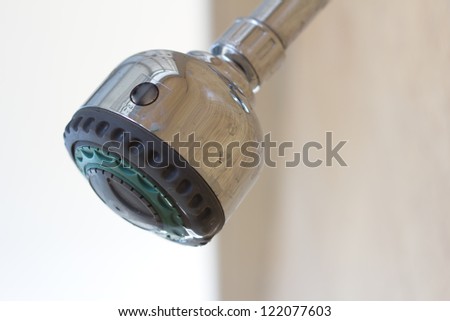 Shower head on the wall
