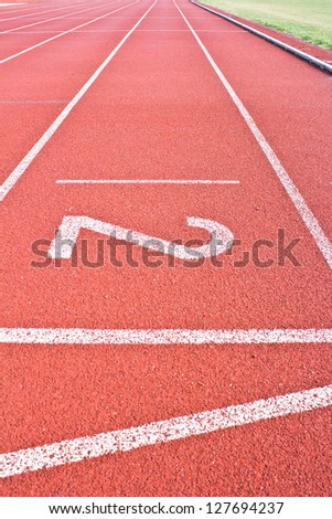 Number two running track rubber standard red color
