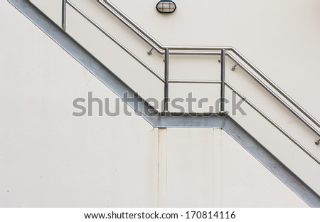 Fire escape ladder on the side of  building