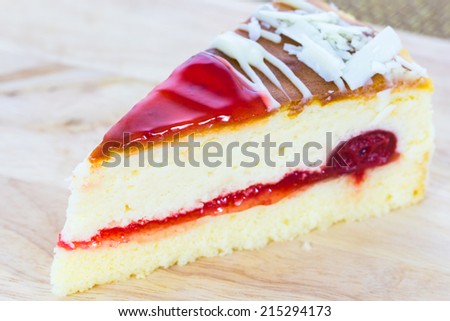 delicious slice of   cake