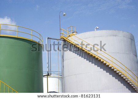 Chemical Industry, Storage Tank In Industrial Plant