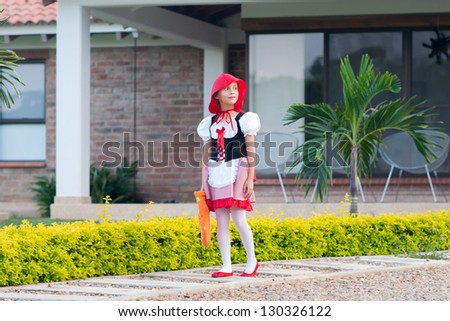 Little Red Riding Hood Skipping Down The Path
