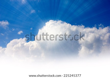 cloud on the solar sky as symbol of the year term season