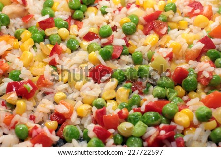 cooking food from a mixture of finely chopped vegetables