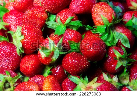 fresh juicy berry straw-berry as part vitamins meal