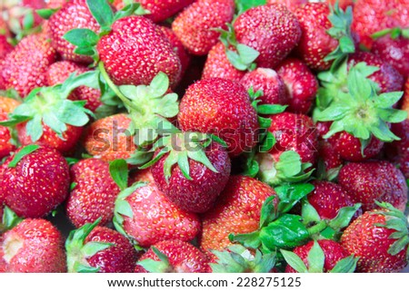 fresh juicy berry straw-berry as part vitamins meal