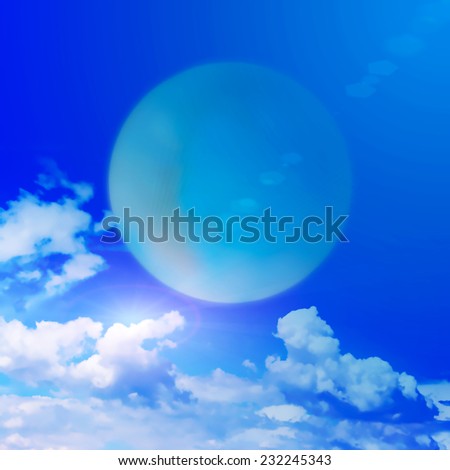 abstract planet and sky