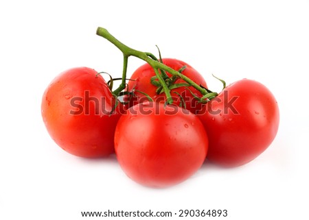 beautiful red ripe tomato as an element of healthy food