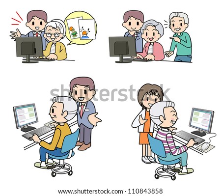 PC of the elderly person Set