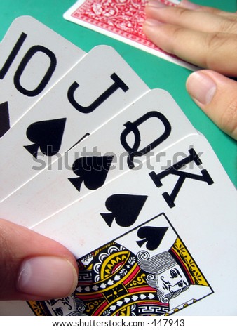 one poker hand just waiting for an ace of spades