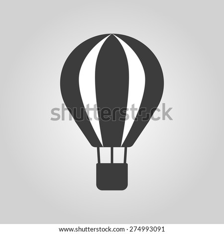 The air balloon icon. Aerostat symbol. Flat Vector illustration