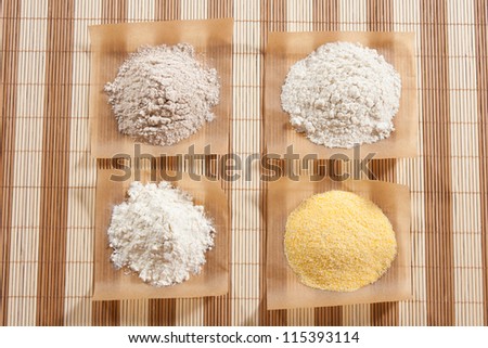 Whole wheat flour,white corn flour,white flour and yellow corn flour,Flour variety