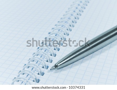 notebook and pen close up
