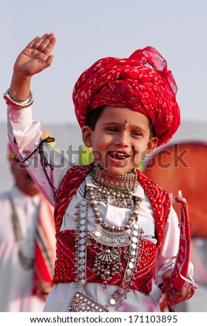Bikaner, India - January 10: An Unidentified Boy Participates In Camel Festival On January 10, 2009 In Bikaner, Rajastan, India. The Festival Takes Place In January In Bikaner Every Year.