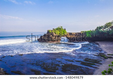 Pura Hindu near Pura Tanah Lot at beach Bali Indonesia Pura Hindu near Pura Tanah Lot at beach Bali Indonesia