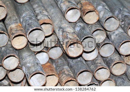 Rust steel pipes