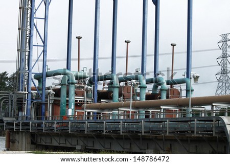 Plant water pump and pipelines