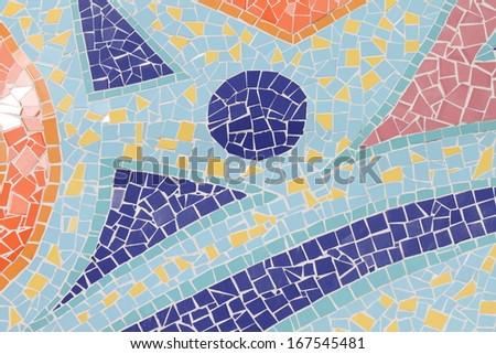 Decorative pavement by tiles