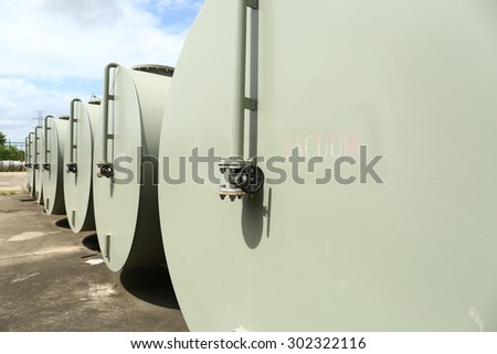 Oil storage tanks, transformers, power supply