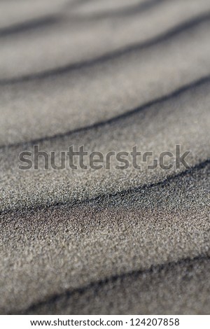 Wind sculpted sand dunes fine texture detail