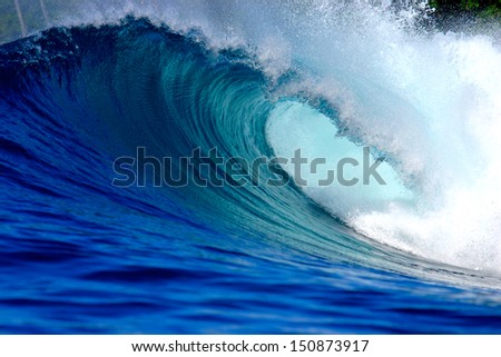 Blue surfing wave Blue surfing wave