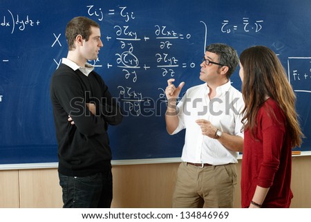 Professor and students in the classroom