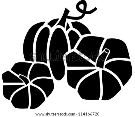 Pumpkin Silhouette Stock Vector Illustration 114166720 : Shutterstock