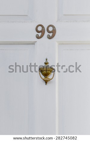 Door number 99 ninety nine vertical image