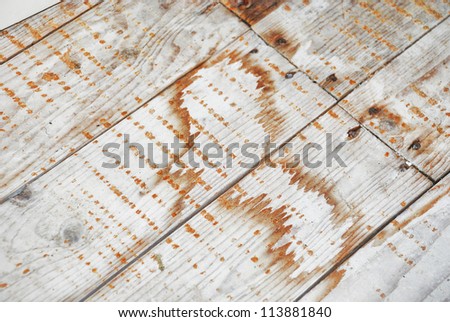 Water damaged wood floor