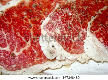 wagyu beef, fatty, high quality meat close up