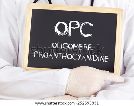 Doctor shows information: OPC in german language
