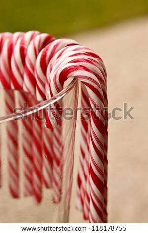 Striped Christmas candy canes